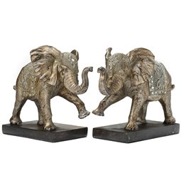 Bookend Elephant, set of 2, 18.5x25x12cm