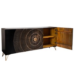 Sideboard Bailey 3D, mango wood, 75x38x160cm