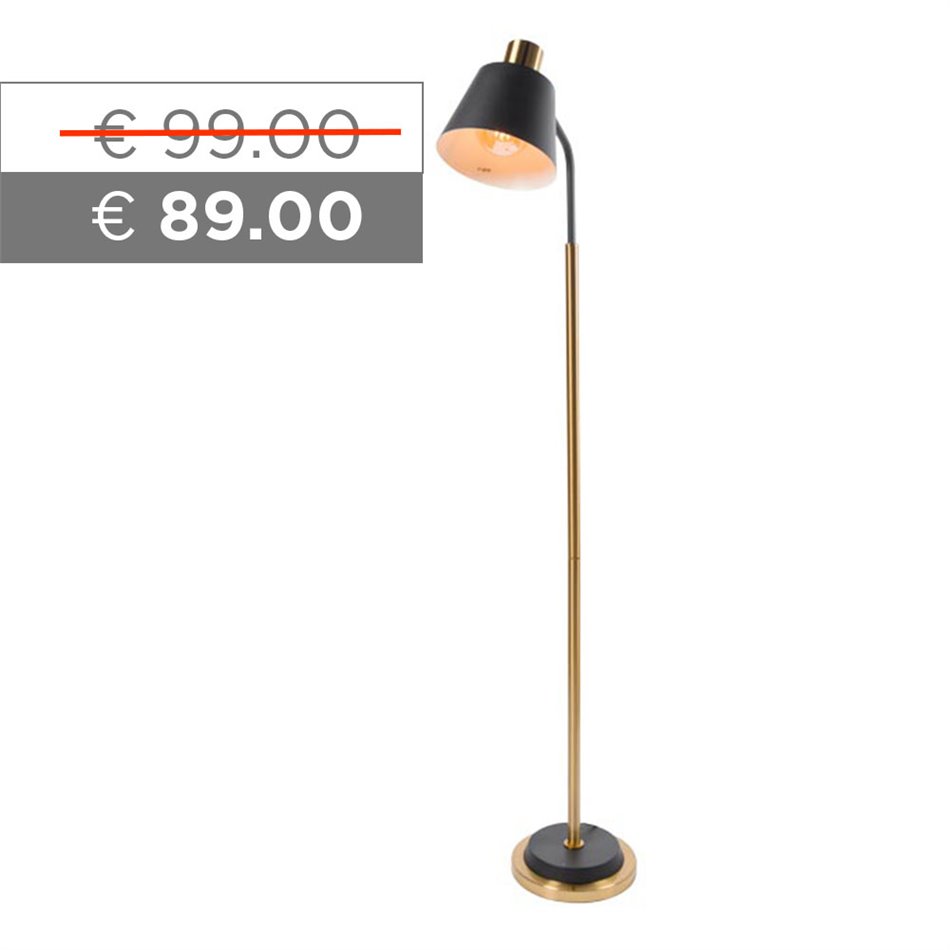 Floor lamp Skifer, black/bronze colour, E27 60W, H150x40cm