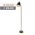 Grīdas lampa Skifer, melna/bronzas krāsa, E27 60W, H150x40cm