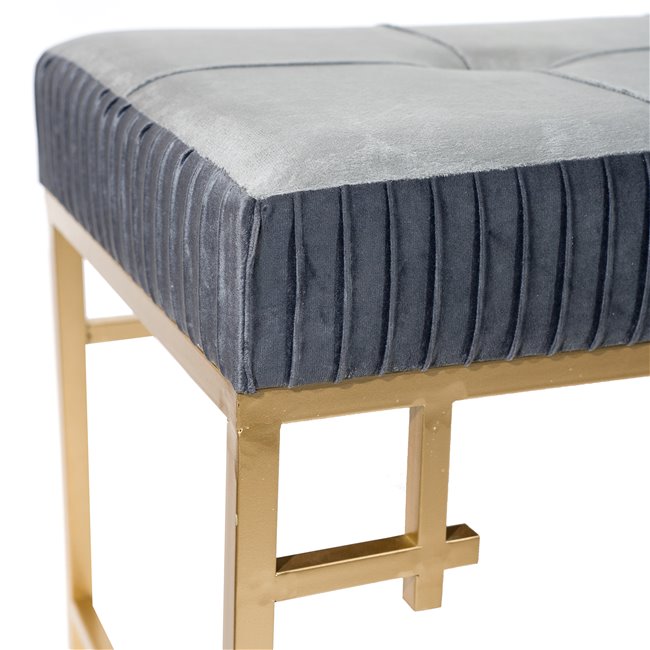 Bench  Madalena L, grey, 110x40x48cm