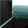 Bench with storage box Malma, green, 121x44x45cm