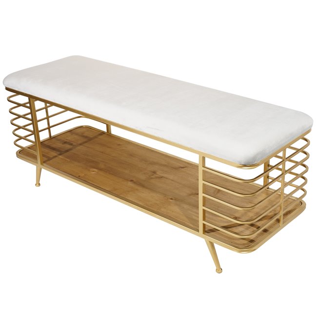 Bench Mariotto,  beige, 120x40x47cm