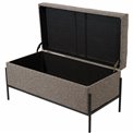 Bench with storage box  Marsberg, brown, 83x40x43cm