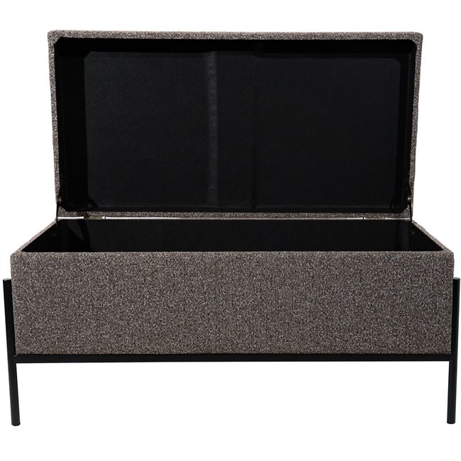 Bench with storage box  Marsberg, brown, 83x40x43cm