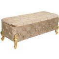 Bench with storage box Martimo, taupe, 110x45x43cm