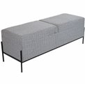 Скамья с ящиком для хранения Matilda, серая, 83x40x43см