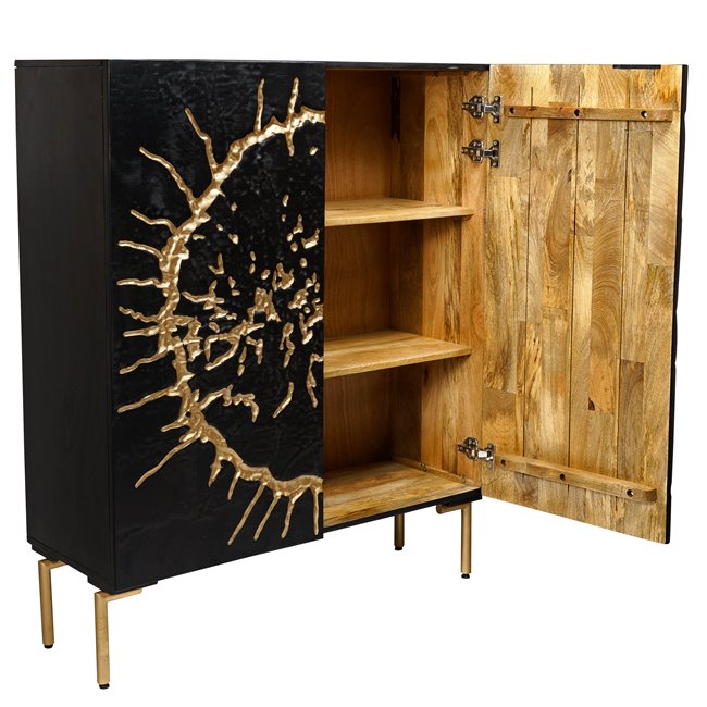 Cabinet Yalong Gold, mango wood,120x38x100cm