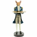 Deco figurine Fox with plate, 54.5x20x30cm