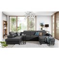 Corner sofa Elosette L, Monet 95, gray, H98x370x200