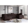 Corner sofa Elscada L, Dora 28, brown, H98x330x200