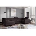 Corner sofa Elscada L, Monolith 29, brown, H98x330x200
