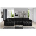 Corner sofa Elonito R, Velvetmat 10, black, H92x340x170