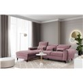 Corner sofa Elfoble L, Velvetmat 24, salmon-colored, H100x267x196