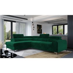 Угловой диван Elaurence L, Kronos 19, зеленый, H92x278x205