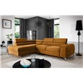 Corner sofa Elaurence L, Monolith 48, yellow, H92x278x205