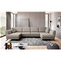 Corner sofa Elarco Symmetrical, Poco 7, gray, H90x362x191