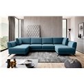 Corner sofa Elarco Symmetrical, Savoi 38, blue, H90x362x191