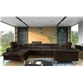 Corner sofa Elago L, Monolith 29, brown, H88x208x43
