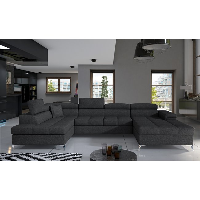Corner sofa Elduaro L, Inari 96, gray, H90x345x60