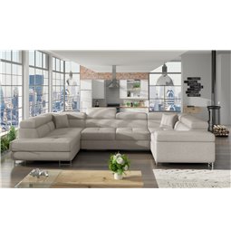 Угловой диван Eletto L, Cover 02, бежевый, H90x340x58