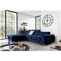 Corner sofa Elgrayson L, Velvetmat 40, blue, H92x278x205