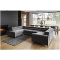 Угловой диван Elouis L, Marte 10, черный, H92x347x202