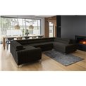Corner sofa Elouis R, Flores 22, brown, H92x347x202