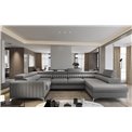Corner sofa Elouis R, Flores 5, gray, H92x347x202