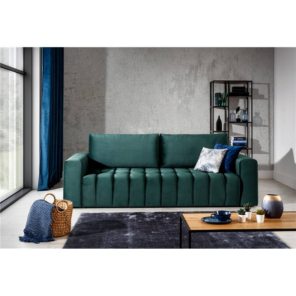 Sofa bed Elazaro , Monolith 37, green, H92x247x97