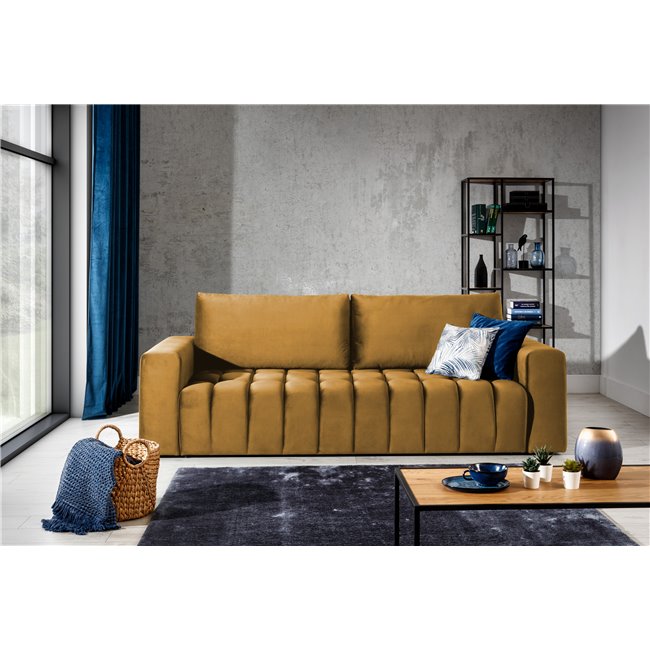 Sofa bed Elazaro , Monolith 48, yellow, H92x247x97