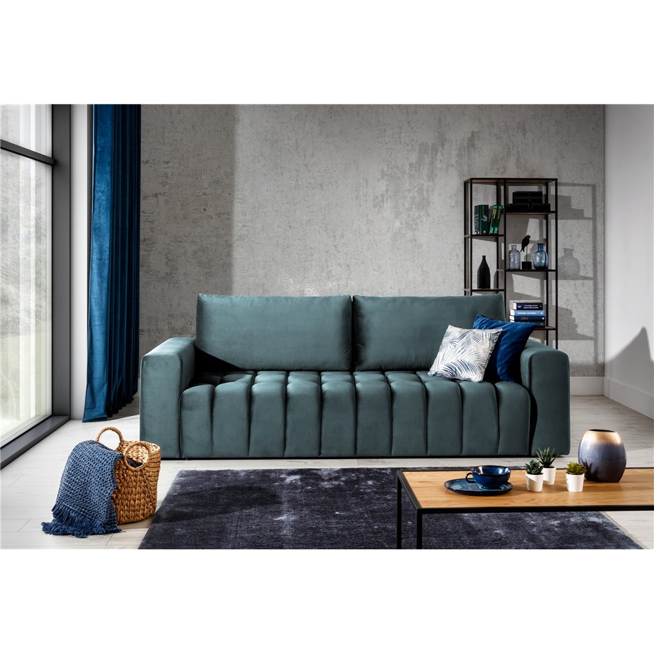 Sofa bed Elazaro , Monolith 76, green, H92x247x97