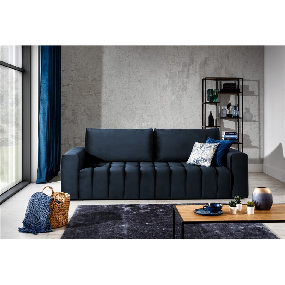 Sofa bed Elazaro , Monolith 79, blue, H92x247x97