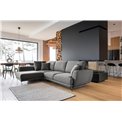 Corner sofa Elarde L, Roko 5, gray, H90x276x191