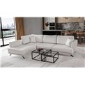 Corner sofa Elarde L, Softis 17, white, H90x276x191
