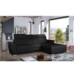 Угловой диван Eltrevisco R, Soft 11, черный, H100x272x216