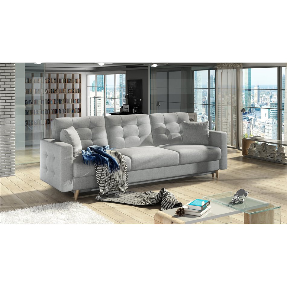 Sofa bed Elsgard , Solid 09, gray, H93x233x46