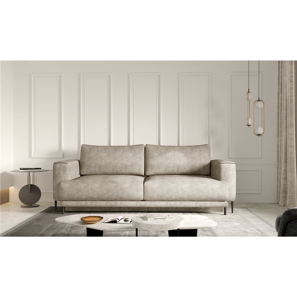 Sofa bed Edalia , Leve 18, beige, H90x260x95