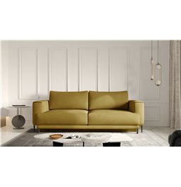 Sofa bed Edalia , Nube 45, yellow, H90x260x95