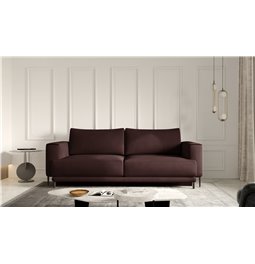Sofa bed Edalia , Velvetmat 22, brown, H90x260x95