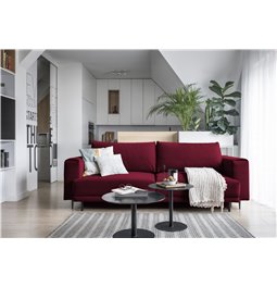 Sofa bed Edalia , Velvetmat 30, red, H90x260x95
