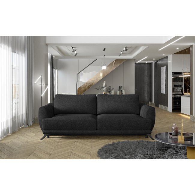 Sofa bed Elmego , Inari 100, black, H90x242x95