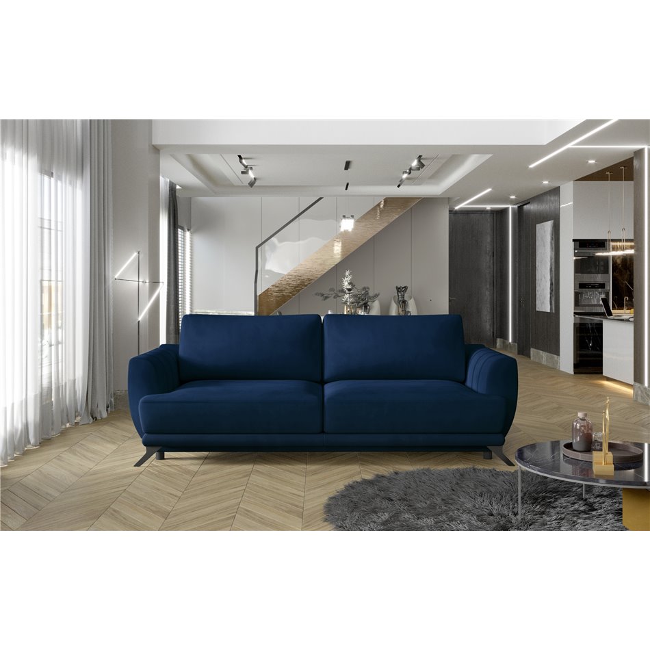 Sofa bed Elmego , Monolith 77, blue, H90x242x95