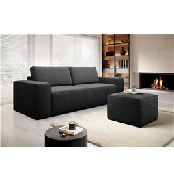Sofa bed Elsilla , Flores 10, black, H96x260x104