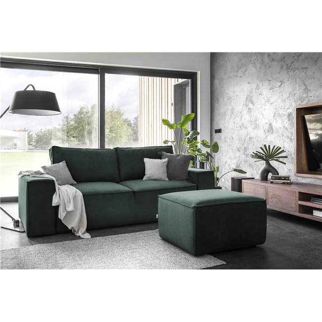 Sofa bed Elsilla , Loco 35, green, H96x260x104