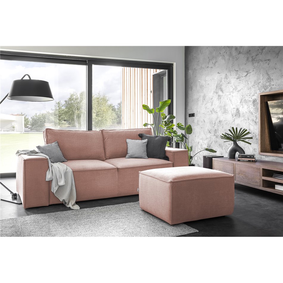 Guļamdīvāns Elsilla , Nube 24, rozā, H96x260x104