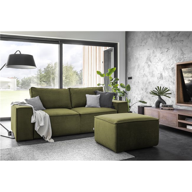 Sofa bed Elsilla , Nube 33, green, H96x260x104