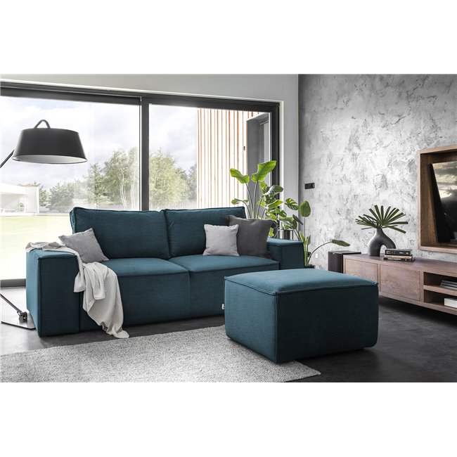 Sofa bed Elsilla , Nube 40, blue, H96x260x104