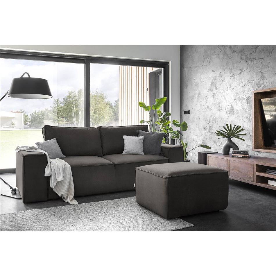 Sofa bed Elsilla , Riviera 97, gray, H96x260x104