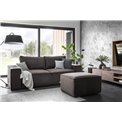 Sofa bed Elsilla , Velvetmat 22, brown, H96x260x104